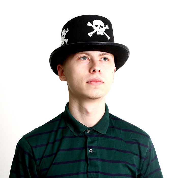 Карнавальная шляпа-цилиндр «Череп», р-р. 56-58 - Фото 1