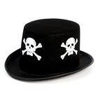 Карнавальная шляпа-цилиндр «Череп», р-р. 56-58 - Фото 4