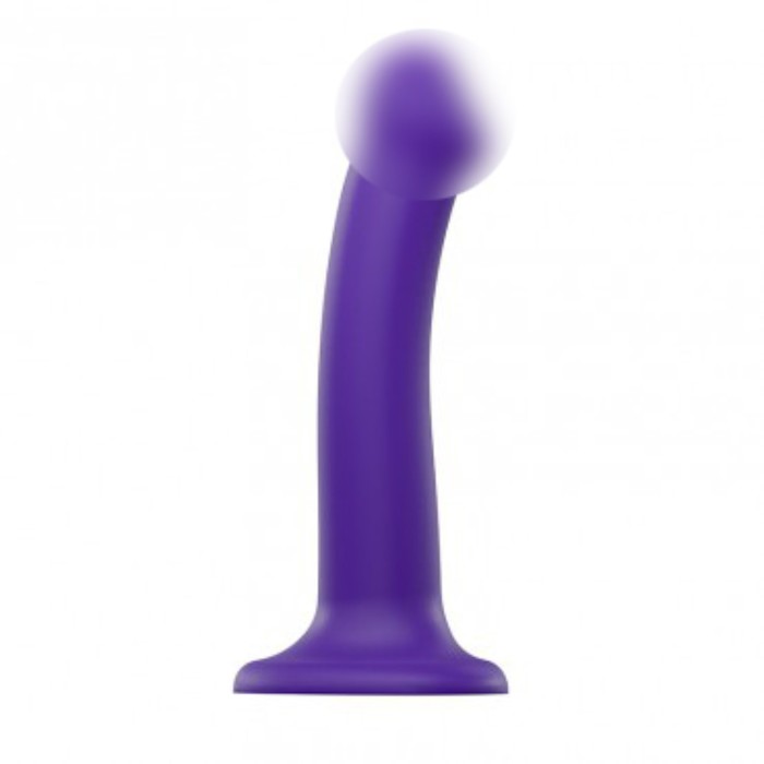 Фаллоимитатор Strap-On-Me Dildo Dual Density Semi-Realistic гнущийся, фиолетовый M, 18 см - Фото 1