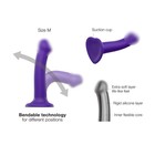 Фаллоимитатор Strap-On-Me Dildo Dual Density Semi-Realistic гнущийся, фиолетовый M, 18 см - Фото 2