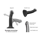 Фаллоимитатор Strap-On-Me Dildo Dual Density Semi-Realistic гнущийся, черный M, 18 см - Фото 4