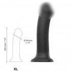 Фаллоимитатор Strap-On-Me Dildo Dual Density Semi-Realistic гнущийся, черный XL, 20 см - Фото 3