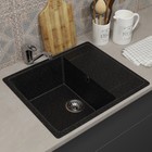 Мойка кухонная из камня Uperwood ECON UPD-201, 004, прямоугольная, цвет 004 черная матовая - Фото 1