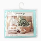 Полотенце вафельное «Экономь и Я», 50×90 см, хлопок 100%, небесное - Фото 5