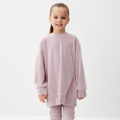 Костюм (свитшот, лосины) для девочки KAFTAN Plushy, лиловый, размер 30 (98-104 см)
