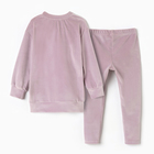 Костюм детский (свитшот, лосины) KAFTAN Plushy р.34 (122-128), лиловый - фото 26239226