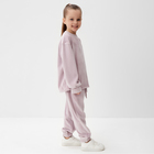 Костюм детский (свитшот, брюки) KAFTAN Plushy, размер 32 (110-116 см), лиловый - фото 24026335