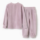 Костюм детский (свитшот, брюки) KAFTAN Plushy, размер 36 (134-140 см), лиловый - фото 27654847