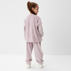 Костюм детский (свитшот, брюки) KAFTAN Plushy, размер 36 (134-140 см), лиловый - фото 27654843