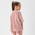 Костюм детский (футболка, шорты) KAFTAN Plushy, размер 34 (122-128 см), розовый - Фото 8