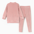 Костюм детский (свитшот, лосины) KAFTAN Plushy, размер 30 (98-104 см), розовый - фото 27654852