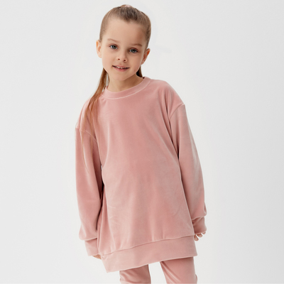 Костюм для девочки (свитшот, лосины) KAFTAN Plushy, розовый, размер 30 (98-104 см)