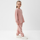 Костюм детский (свитшот, брюки) KAFTAN Plushy р.32 (110-116), розовый - Фото 3