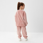 Костюм детский (свитшот, брюки) KAFTAN Plushy р.32 (110-116), розовый - Фото 4