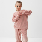 Костюм детский (свитшот, брюки) KAFTAN Plushy р.32 (110-116), розовый - Фото 5