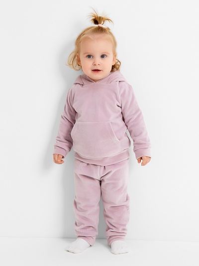 Костюм для девочки (толстовка, брюки) «Крошка Я», рост 68-74 см, лиловый