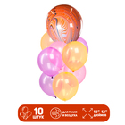 Набор латексных шаров «Агат», оранжевый, 10 шт. - фото 298832197