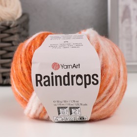 Пряжа "Raindrops" 18% шерсть, 35% полиамид, 47% акрил 115м/50гр (2903 абрикос меланж) 10372587