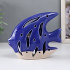 Сувенир керамика "Рыба Скалярия" песочно-синий 13х5х11,8 см - фото 321218598