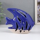 Сувенир керамика "Рыба Скалярия" песочно-синий 13х5х11,8 см - Фото 3