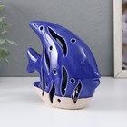 Сувенир керамика "Рыба Скалярия" песочно-синий 13х5х11,8 см - Фото 4