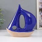 Фигурка керамика «Маленький парусник», песочно-синий, 15.6×5.6×16.7 см - Фото 3