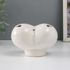 Сувенир керамика свет "Сердце" белый 12,3х9х8,6 см - Фото 5
