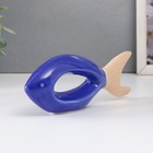 Сувенир керамика "Рыбка" песочно-синяя 17х3,8х5,8 см - Фото 2