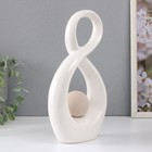 Сувенир керамика "Бесконечность и шар" песочно-белый 14,5х5х25,5 см - Фото 2
