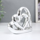 Фигурка керамика «Сплетённые сердца», серебро, 12.3×3.5×11.8 см - Фото 2