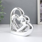 Фигурка керамика «Сплетённые сердца», серебро, 12.3×3.5×11.8 см - Фото 4
