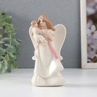 Сувенир керамика "Ангел в белом с ребёнком на руках" 7,3х4,4х11,5 см - фото 3358845