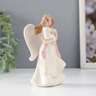 Сувенир керамика "Ангел в белом с ребёнком на руках" 7,3х4,4х11,5 см - Фото 4