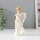 Сувенир керамика "Девочка-ангел в белом платье с голубем" 7,5х6х14,5 см - Фото 2