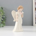 Сувенир керамика "Девочка-ангел в белом платье с голубем" 7,5х6х14,5 см - Фото 4