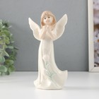 Сувенир керамика "Девочка-ангел в белом платье с розочками" 8,5х5,5х15,5 см - фото 3358865