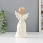 Сувенир керамика "Девочка-ангел в белом платье с сердцем в руках" 6,6х5х15,7 см - Фото 3