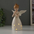 Сувенир керамика свет "Девочка-ангел со сложенными руками" от батареек 9,5х9,5х16,5 см - Фото 2