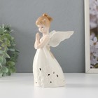 Сувенир керамика свет "Девочка-ангел со сложенными руками" от батареек 9,5х9,5х16,5 см - Фото 3
