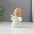 Сувенир керамика "Малышка-ангел с мягким медвежонком" 5,5х5х8,5 см - Фото 3