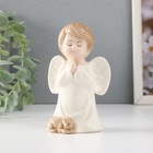 Сувенир керамика "Малыш-ангел со спящим щенком молится" 7,5х5,7х12 см - фото 321218832