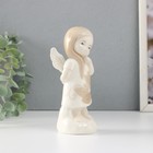 Сувенир керамика "Девочка-ангел в платье с листиками на облаке думает" 6,8х5,4х14,5 см - Фото 4