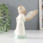 Фигурка керамика «Девочка-ангел в платье с клеткой с сердцем», 9×7×12 см - Фото 2