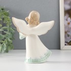 Фигурка керамика «Девочка-ангел в платье с клеткой с сердцем», 9×7×12 см - Фото 3