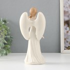 Сувенир керамика "Девушка-ангел в белом платье с сердцем в руке" 8,5х6,2х18 см - Фото 3