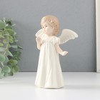 Сувенир керамика "Девочка-ангел в платье с рюшами и ободком" 10,3х6,5х15 см - Фото 2
