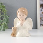 Сувенир керамика "Девочка-ангел с котёнком молится" 8х6х11,5 см - Фото 1