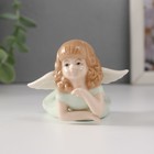 Фигурка керамика «Девочка-ангел в зелёном платье лежит», 9×7×5.5 см - Фото 2