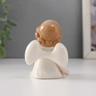 Фигурка керамика «Девочка-ангел в белом платье с сердцем сидит», 6.5×5×7 см - Фото 3