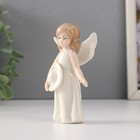 Сувенир керамика "Девочка-ангел в белом платье с шляпкой в руке" 6х3,4х10 см - Фото 2